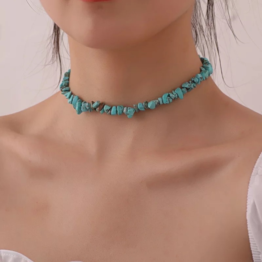 ZARA Teal Stone Boho Fashion Beads Bracelet Jewelry Party